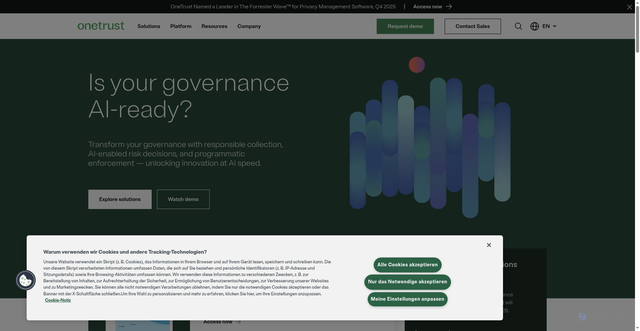 Security scan screenshot of https://geolocation.onetrust.com/