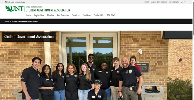 Security scan screenshot of https://studentaffairs.unt.edu/student-government-association/index.html