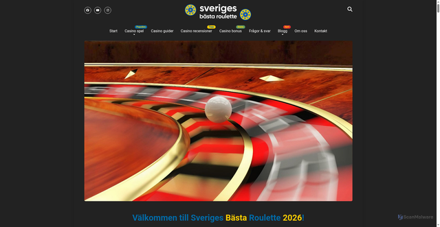 Security scan screenshot of https://sverigesbastaroulette.se