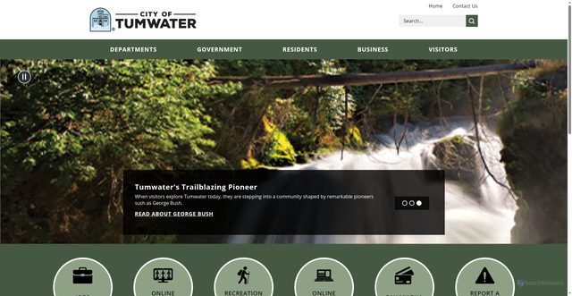 Security scan screenshot of https://www.ci.tumwater.wa.us/