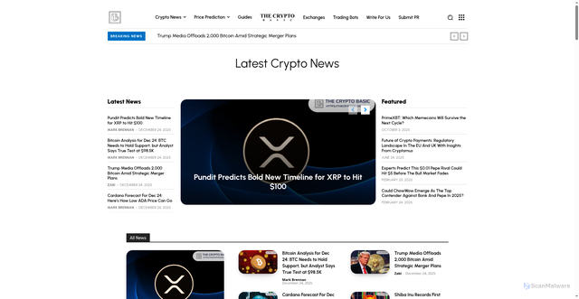 Security scan screenshot of https://thecryptobasic.com