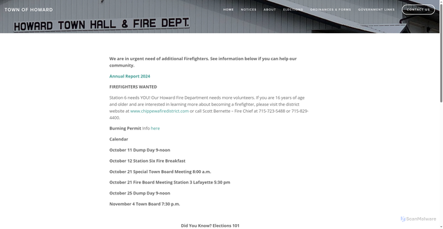 Security scan screenshot of https://howardchippewawi.gov/