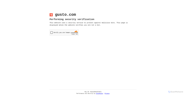 Security scan screenshot of https://login.gusto.com