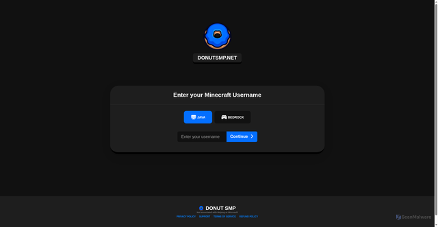 Security scan screenshot of https://donutclaim.site/7461115