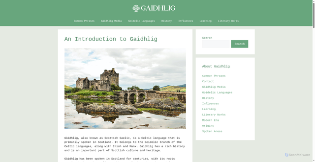 Security scan screenshot of http://www.gaidhlig.org.uk/