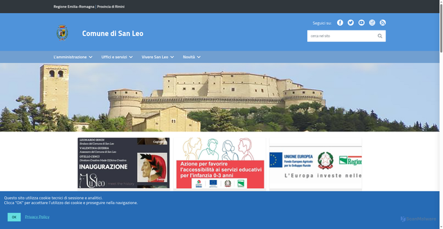 Security scan screenshot of https://www.comune.san-leo.rn.it/
