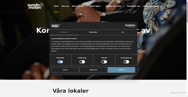Security scan screenshot of https://sundamoten.se