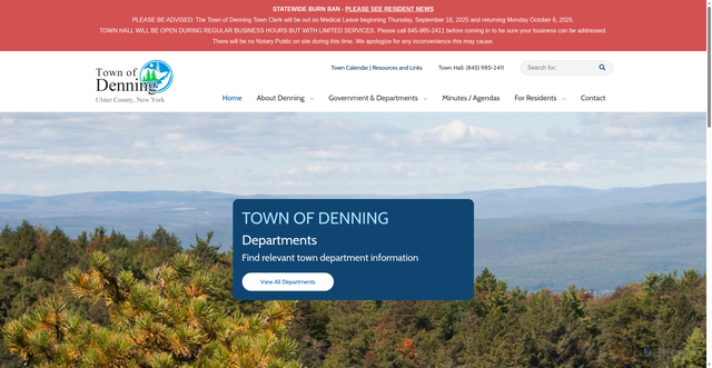 Security scan screenshot of https://www.denningny.gov/