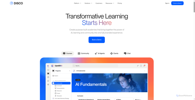 Security scan screenshot of https://disco.co