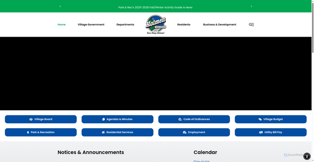Security scan screenshot of https://www.holmenwi.gov/