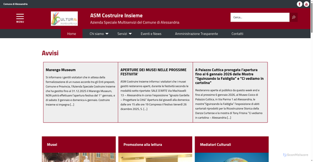 Security scan screenshot of https://www.asmcostruireinsieme.it/