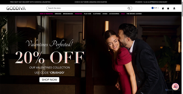 Security scan screenshot of https://goddiva.co.uk