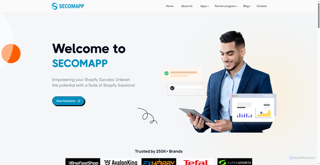 Security scan screenshot of https://secomtech.com