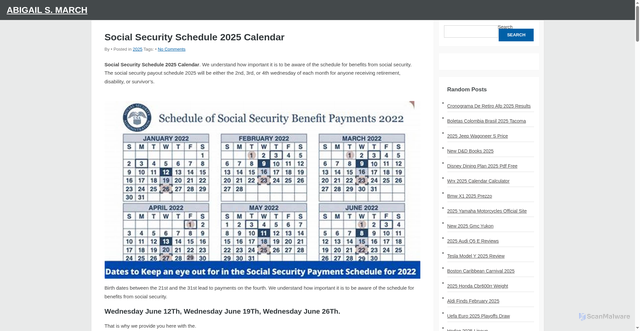 Security scan screenshot of https://abigailsmarch.pages.dev/cluip-social-security-schedule-2025-calendar-yzqpz/