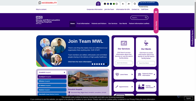 Security scan screenshot of https://so.merseywestlancs.nhs.uk/