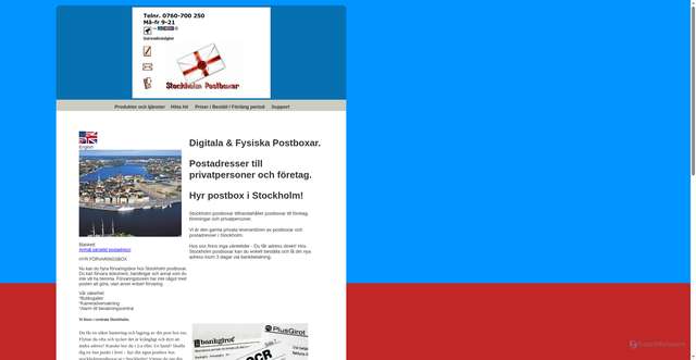Security scan screenshot of https://stockholmpostboxar.se
