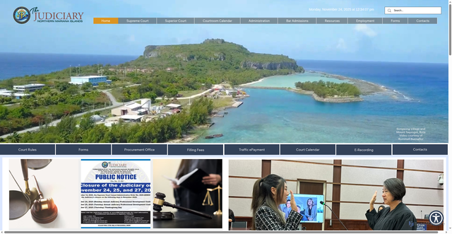 Security scan screenshot of https://www.nmijudiciary.gov/