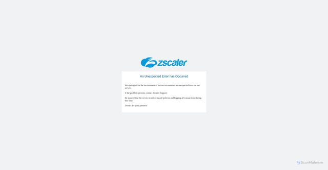 Security scan screenshot of https://zcc.ecdn.zscaler.com/