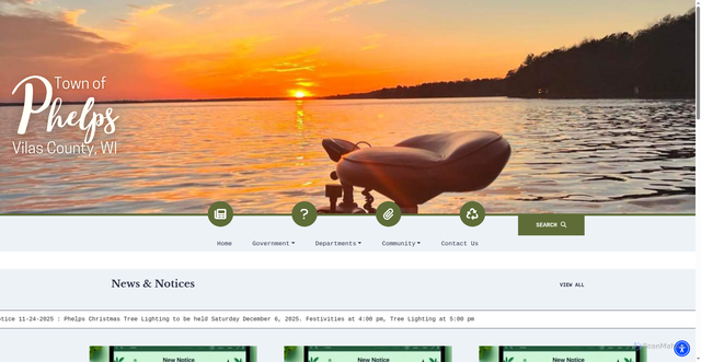 Security scan screenshot of https://phelpswi.gov/