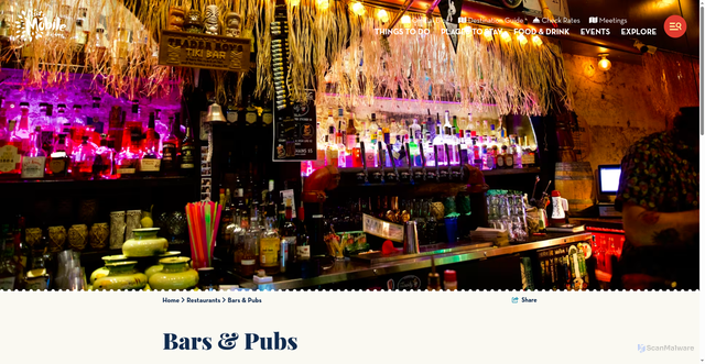 Security scan screenshot of https://www.mobile.org/restaurants/bars-pubs/