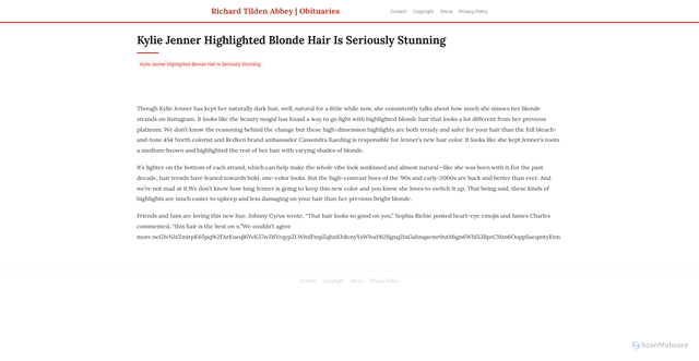 Security scan screenshot of https://africangrovehugo-hrtt52jxs0.edgeone.app/16228-kylie-jenner-highlighted-blonde-hair-is-seriously-stunning.html
