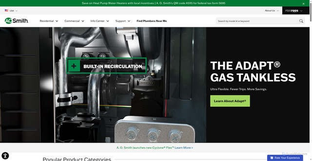 Security scan screenshot of https://www.hotwater.com