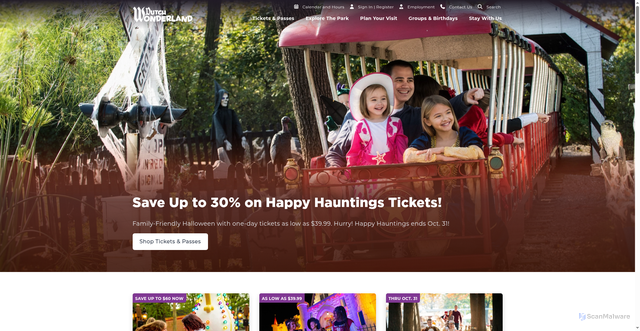 Security scan screenshot of https://www.dutchwonderland.com/