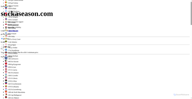 Security scan screenshot of http://suckaseason.com/