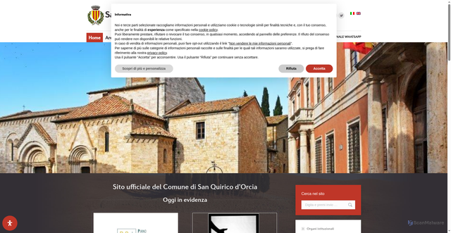 Security scan screenshot of https://www.comunesanquirico.it/