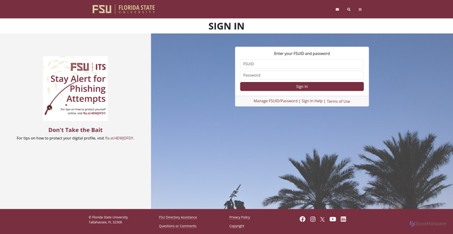 Security scan screenshot of https://fsu.lightning.force.com