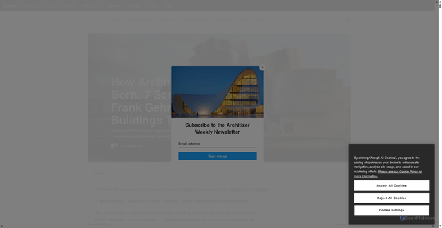 Security scan screenshot of https://architizer.com/blog/practice/tools/how-architecture-is-born-frank-gehry/