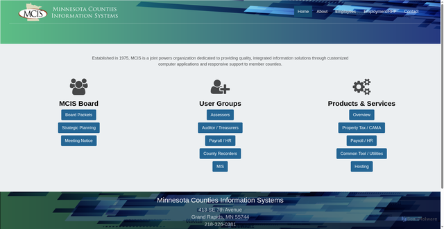 Security scan screenshot of https://mcismn.gov/