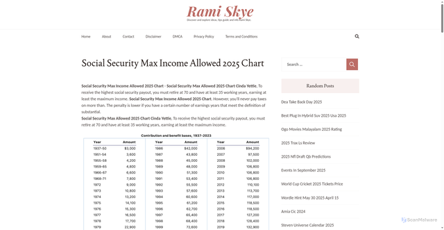 Security scan screenshot of https://ramiskye.pages.dev/rmtsww-social-security-max-income-allowed-2025-chart-skycqiy/
