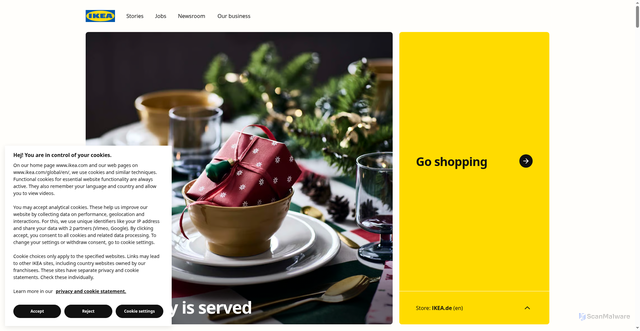 Security scan screenshot of https://www.ikea.com/