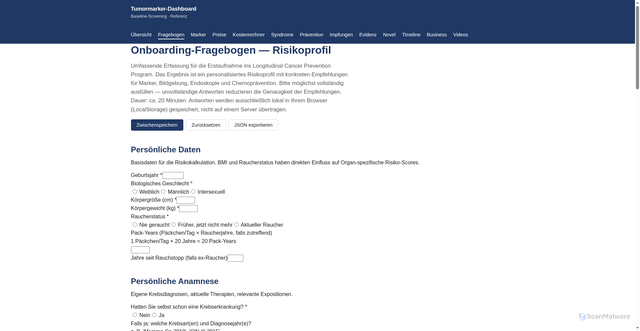 Security scan screenshot of https://lcp.life/questionnaire