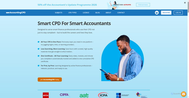 Security scan screenshot of https://accountingcpd.net