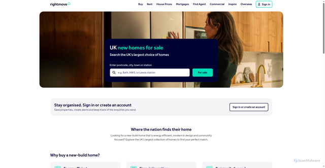 Security scan screenshot of https://www.rightmove.co.uk/new-homes-for-sale.html