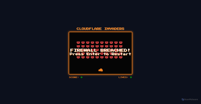 Security scan screenshot of https://cloudflare-invaders-game.brunocatarinopaulo.workers.dev/