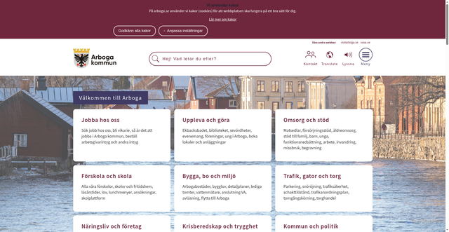Security scan screenshot of http://arboga.se/
