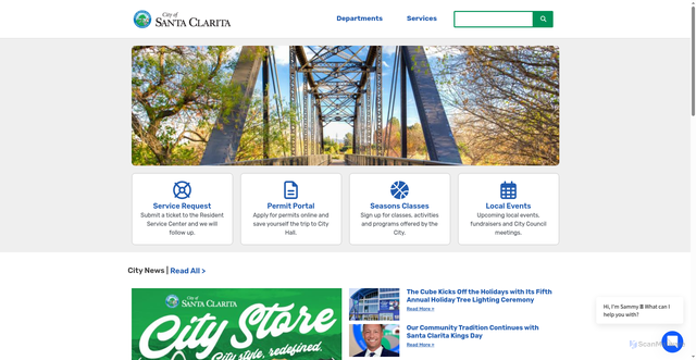 Security scan screenshot of https://santaclarita.gov/