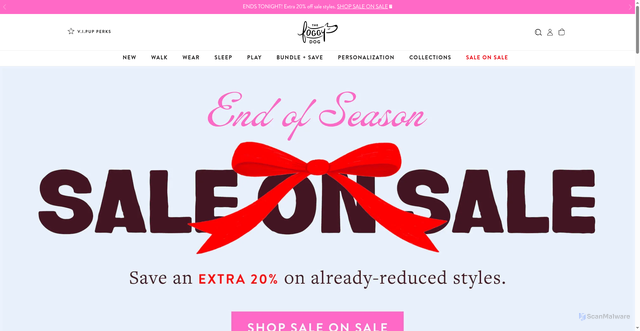 Security scan screenshot of https://www.thefoggydog.com