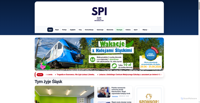 Security scan screenshot of https://infospi.pl