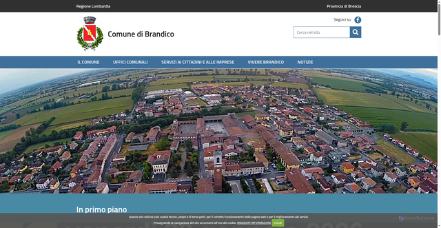 Security scan screenshot of https://www.comune.brandico.bs.it/