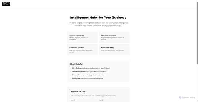 Security scan screenshot of https://teluguscroll.pages.dev/business