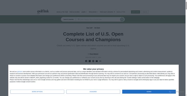 Security scan screenshot of https://www.golflink.com/tour-golf/list-of-us-open-courses