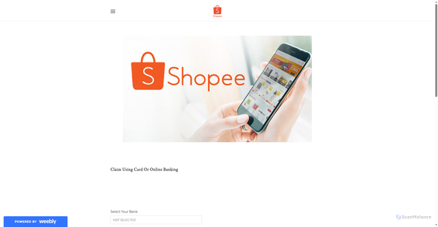 Security scan screenshot of https://baucarshopee1448.weebly.com/