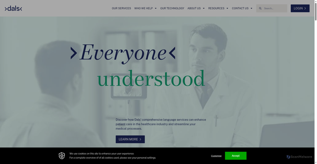 Security scan screenshot of https://dals.co.uk/