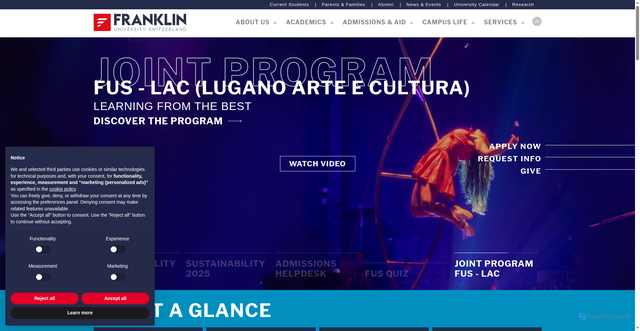 Security scan screenshot of https://www.fus.edu/