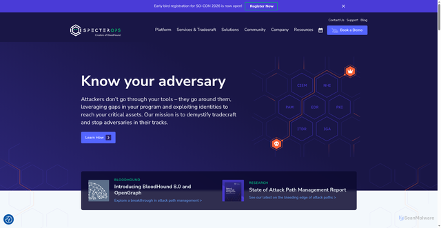 Security scan screenshot of https://go.specterops.io/