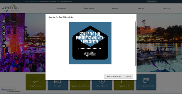Security scan screenshot of https://rockfordil.gov/